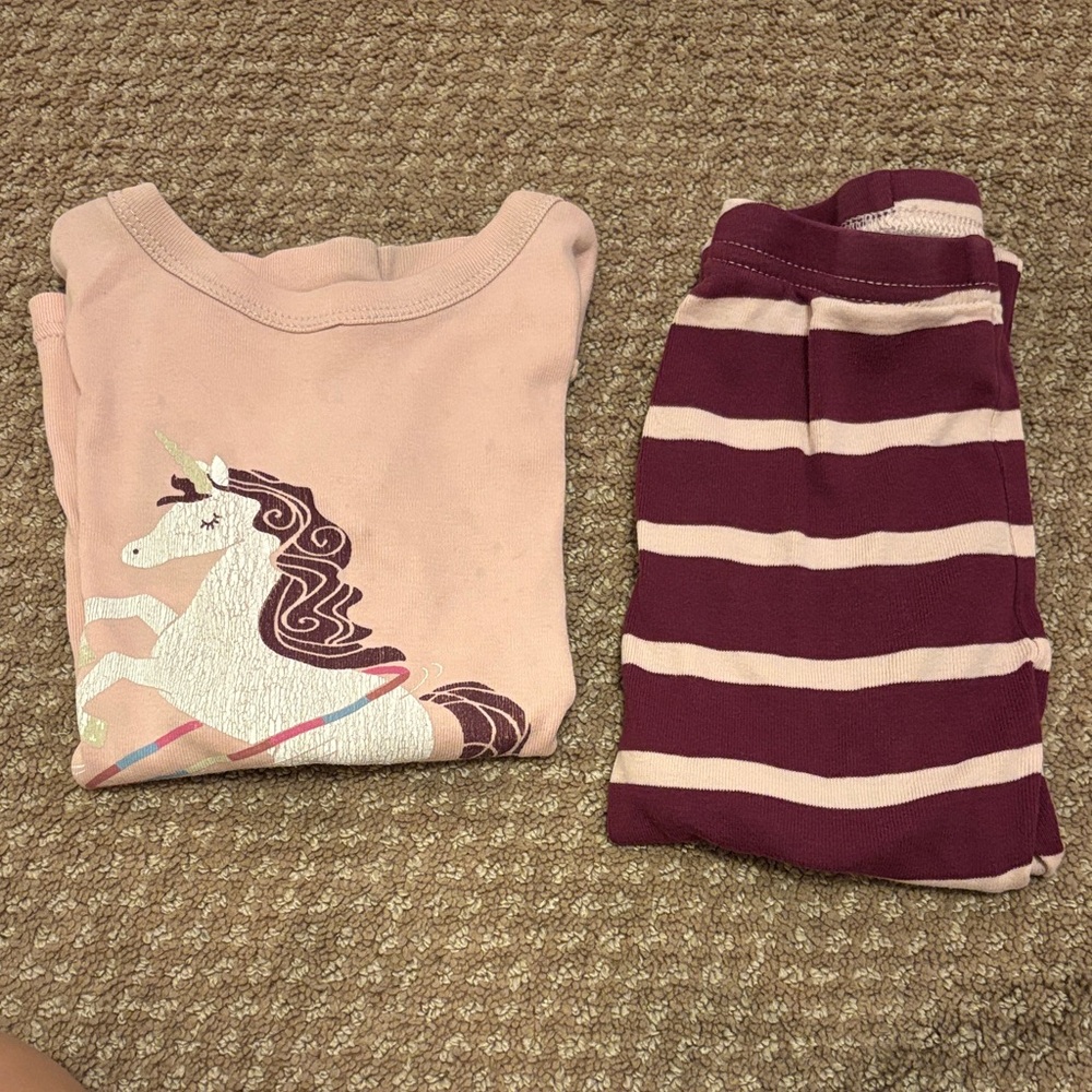 GAP Unicorn Kids Pajama Set - Pink and Burgundy